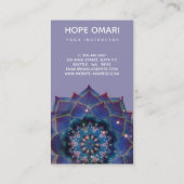 Carte De Visite Boho Nebula Bloom | Conception de Mandala (Dos)