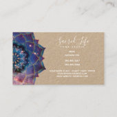 Carte De Visite Boho Nebula Bloom | Conception de Mandala (Dos)
