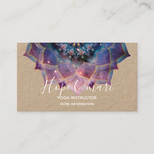 Carte De Visite Boho Nebula Bloom | Conception de Mandala (Devant)