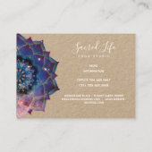 Carte De Visite Boho Nebula Bloom | Conception de Mandala (Dos)