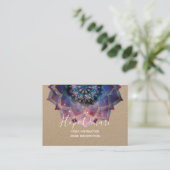 Carte De Visite Boho Nebula Bloom | Conception de Mandala (Debout devant)