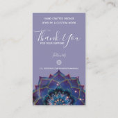 Carte De Visite Boho Nebula Bloom | Conception de Mandala (Dos)