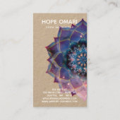 Carte De Visite Boho Nebula Bloom | Conception de Mandala (Dos)