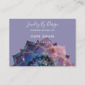 Carte De Visite Boho Nebula Bloom | Conception de Mandala (Dos)