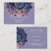 Carte De Visite Boho Nebula Bloom | Conception de Mandala (Devant / Derrière)