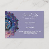 Carte De Visite Boho Nebula Bloom | Conception de Mandala (Dos)