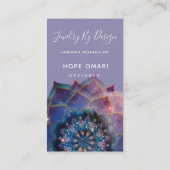 Carte De Visite Boho Nebula Bloom | Conception de Mandala (Dos)