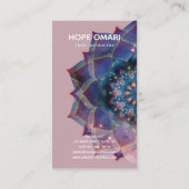 Carte De Visite Boho Nebula Bloom | Conception de Mandala (Dos)