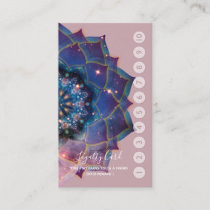 Carte De Visite Boho Nebula Bloom   Conception de Mandala