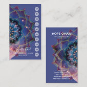 Carte De Visite Boho Nebula Mandala, Mystique (Devant / Derrière)