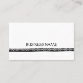 Carte De Visite Boho noir et blanc féminin minimal (Devant)