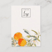 Carte De Visite Boho Orange Fruit Logo Vierge Bijoux (Devant)