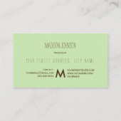 Carte De Visite Boho Paisley Multicolor girly motif monogramme (Dos)