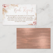 Carte De Visite Boho Pampas Baby shower Grass Demande de carnet In (Devant / Derrière)