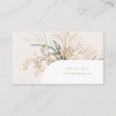 Carte De Visite Boho Pampas Blush White Eucalyptus Corporate (Dos)