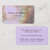 Carte De Visite Boho Pastel Lavender Grunge  (Devant / Derrière)