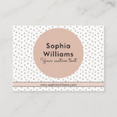 Carte De Visite Boho Pastel Pois modernes (Devant)