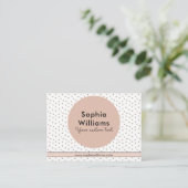 Carte De Visite Boho Pastel Pois modernes (Debout devant)