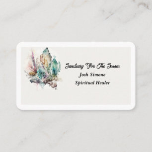 Carte De Visite Boho Pastel Rainbow Crystal