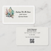 Carte De Visite Boho Pastel Rainbow Crystal (Devant / Derrière)