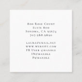 Carte de visite Boho Pink Floral Event Planner (Dos)