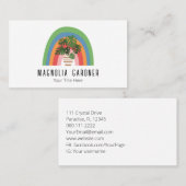 Carte De Visite Boho Plante Lover biologique Master Gardener Nurse (Devant / Derrière)