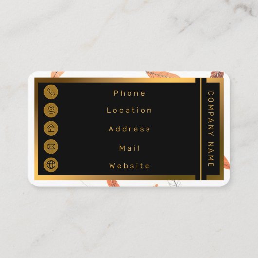 Carte De Visite Boho Popular Feathers Luxury Collection (Dos)