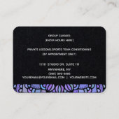 Carte De Visite Boho Purple Mandala Pilates noir (Dos)