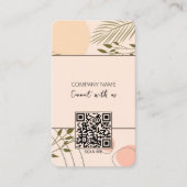 Carte De Visite Boho QR Code Connectez-Nous (Devant)