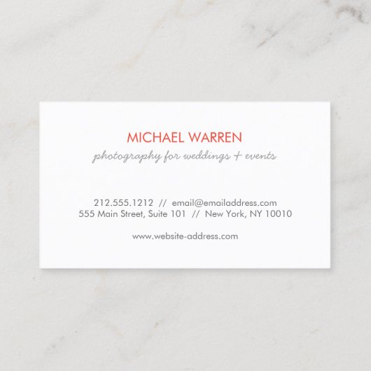 Carte De Visite Boho Red Flèches Monogramme Logo (Dos)