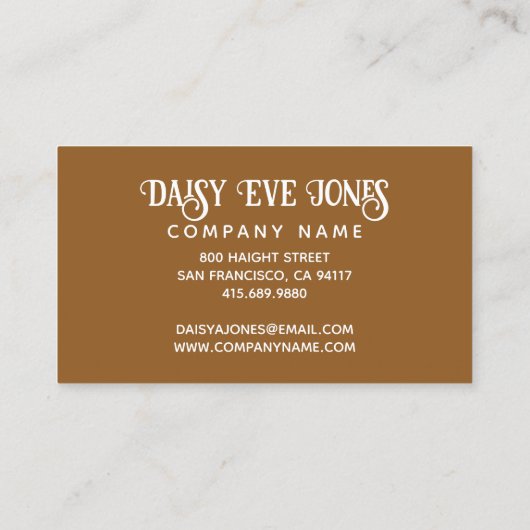 Carte De Visite Boho Retro Spiral (Dos)