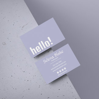 Carte De Visite Boho Retro tendance - Moderne violet et blanc