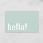 Carte De Visite Boho Retro tendance - Vert et Blanc moderne (Devant)