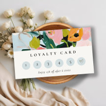 Boho rose bleu vert peint Loyalité florale