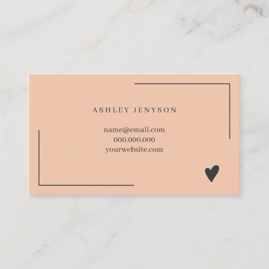 Carte De Visite Boho rose marine bleu script commander merci (Dos)