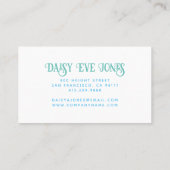 Carte De Visite Boho rose or orange rétro Floral (Dos)