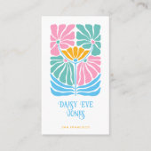 Carte De Visite Boho rose or orange rétro Floral (Devant)