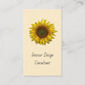 Carte De Visite Boho Sunflower QR code Designer Rustic Cream (Devant)