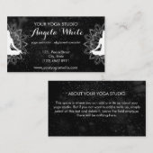 Carte De Visite Boho tendance Mandala Chic Celestial Blanc noir (Devant / Derrière)