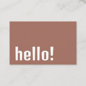 Carte De Visite Boho tendance rétro - moderne brun et blanc (Devant)