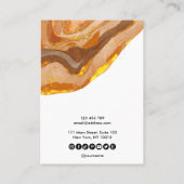 Carte De Visite Boho Terracotta Designer Bijoux Détenteur social (Dos)