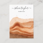 Carte De Visite Boho Terracotta Earring Necklace display card (Devant)