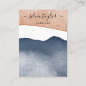 Carte De Visite Boho Terracotta Marine Porte-bijoux Médias sociaux (Devant)