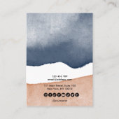 Carte De Visite Boho Terracotta Marine Porte-bijoux Médias sociaux (Dos)