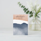 Carte De Visite Boho Terracotta Marine Porte-bijoux Médias sociaux (Debout devant)