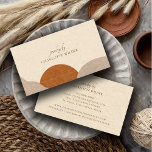 Carte De Visite Boho Terracotta Sable Bijoux artisanaux Abstraits<br><div class="desc">Une terre cuite de style Boho et des formes abstraites de sable carte de visite pour un joaillier. Pour une ambiance terrestre rustique et audacieuse avec rouille et teintes muettes.</div>