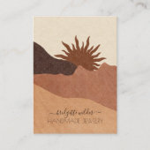 Carte De Visite Boho Terracotta Sable Désert Bijoux artisanale Sun (Devant)