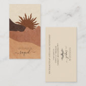 Carte De Visite Boho Terracotta Sable Soleil Massage (Devant / Derrière)
