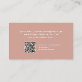 Carte De Visite Boho Terracotta | Script rétro avec code QR (Dos)