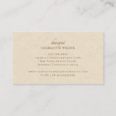 Carte De Visite Boho Terracotta Solo Thérapiste Conseiller (Dos)